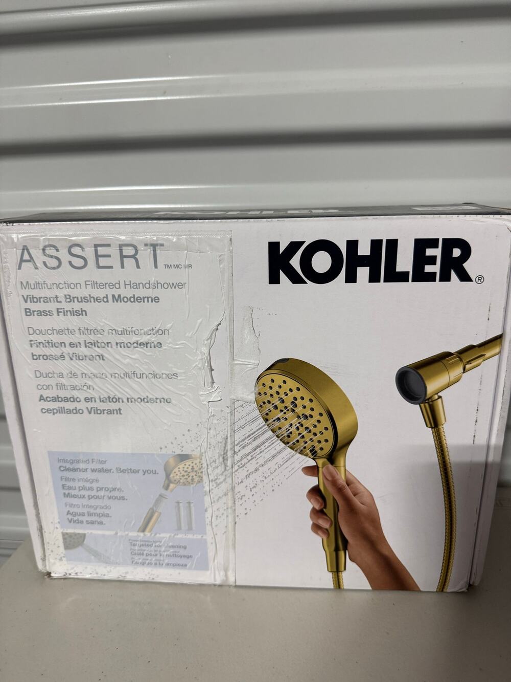 Kohler Assert Filtered Handshower Gold Moderne Brass Finish